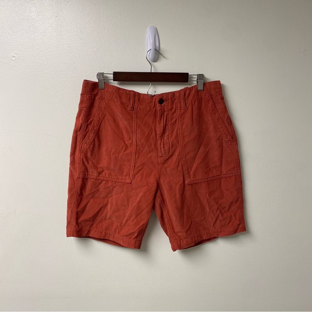 Outerknown SeventySeven Cord Shorts Burnt Orange Size 33